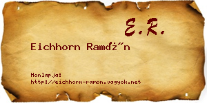 Eichhorn Ramón névjegykártya